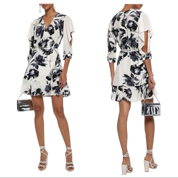 Mason Dresses & Skirts - MICHELLE MASON Ruffle-trimmed cutout wrap dress